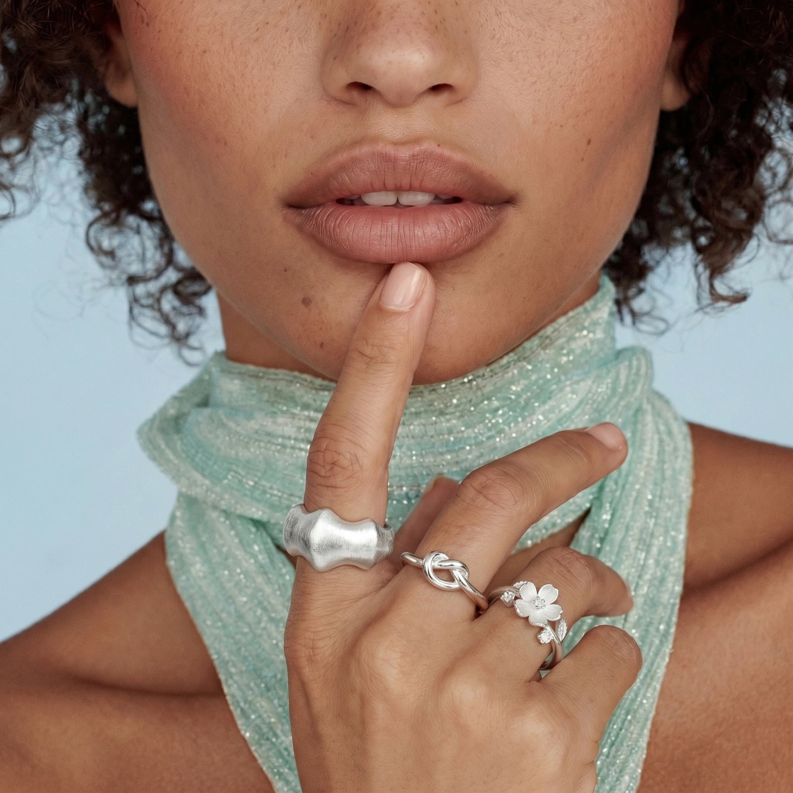 Liquid Silver Statement Ring | Ava Sterling