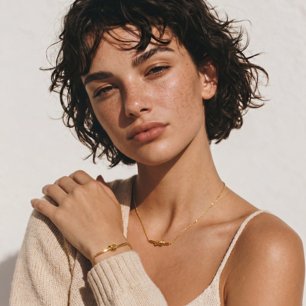 Twisted Knot Bar Bracelet | Ava Sterling
