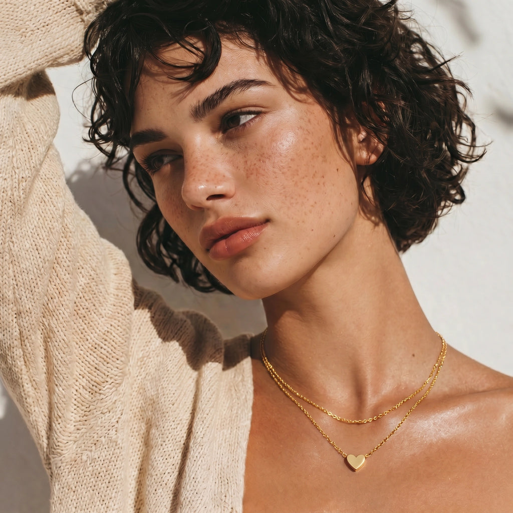 Layered Heart Necklace | Ava Sterling