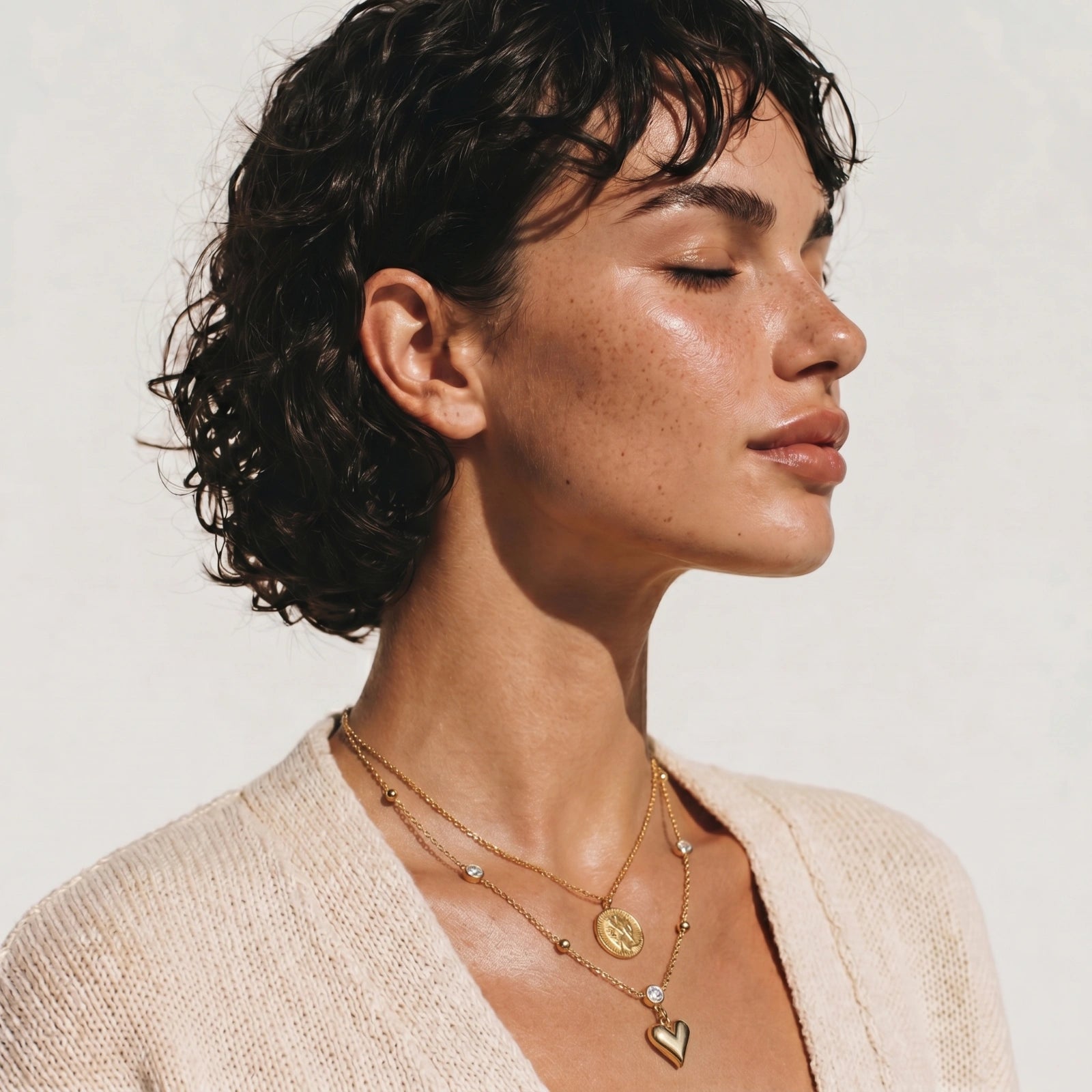 Crystal Heart Charm Necklace | Ava Sterling