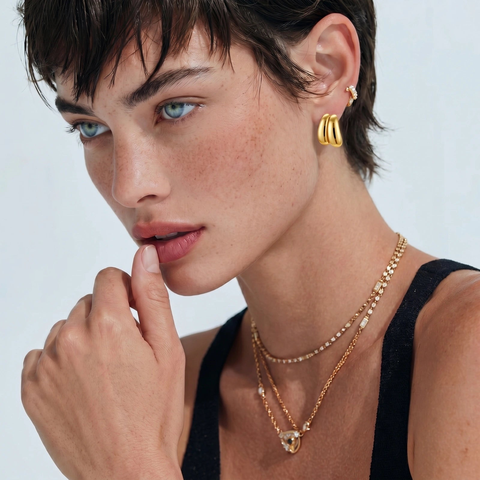 Liquid Gold Sculptural Hoops | Ava Sterling