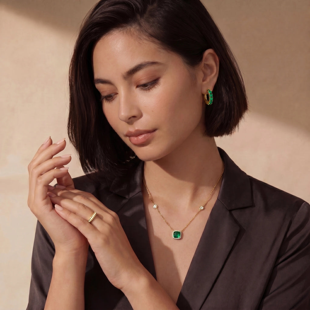 Emerald Dreams Necklace | Ava Sterling
