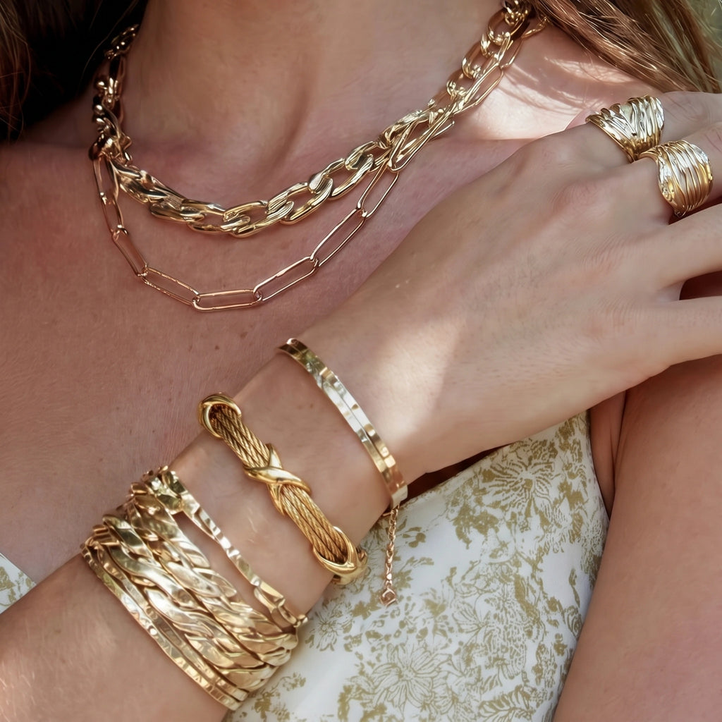 Cross Knot Cable Bracelet | Ava Sterling