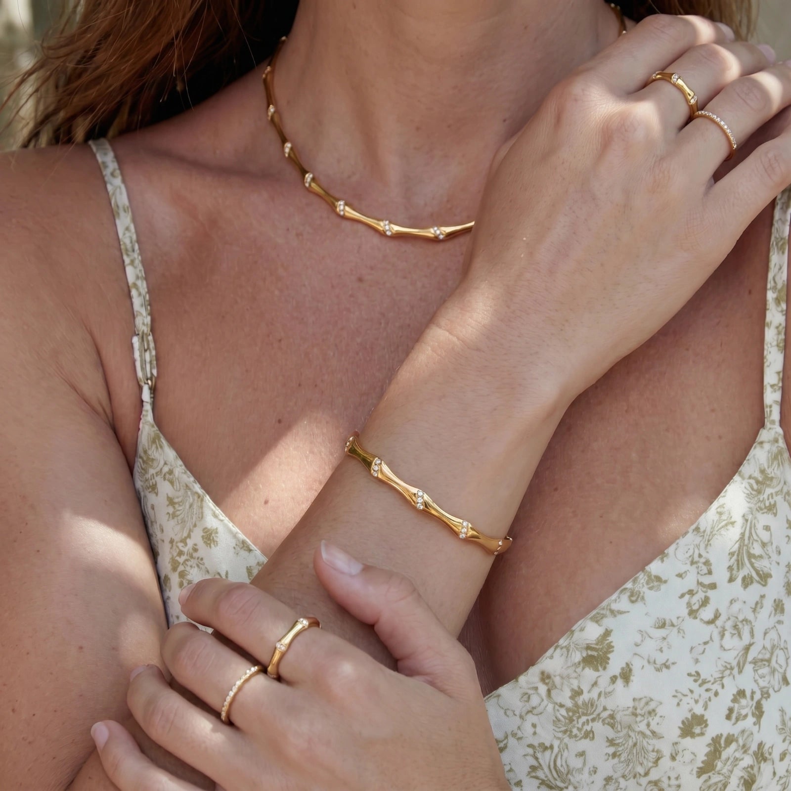 Bamboo Spark Bangle | Ava Sterling