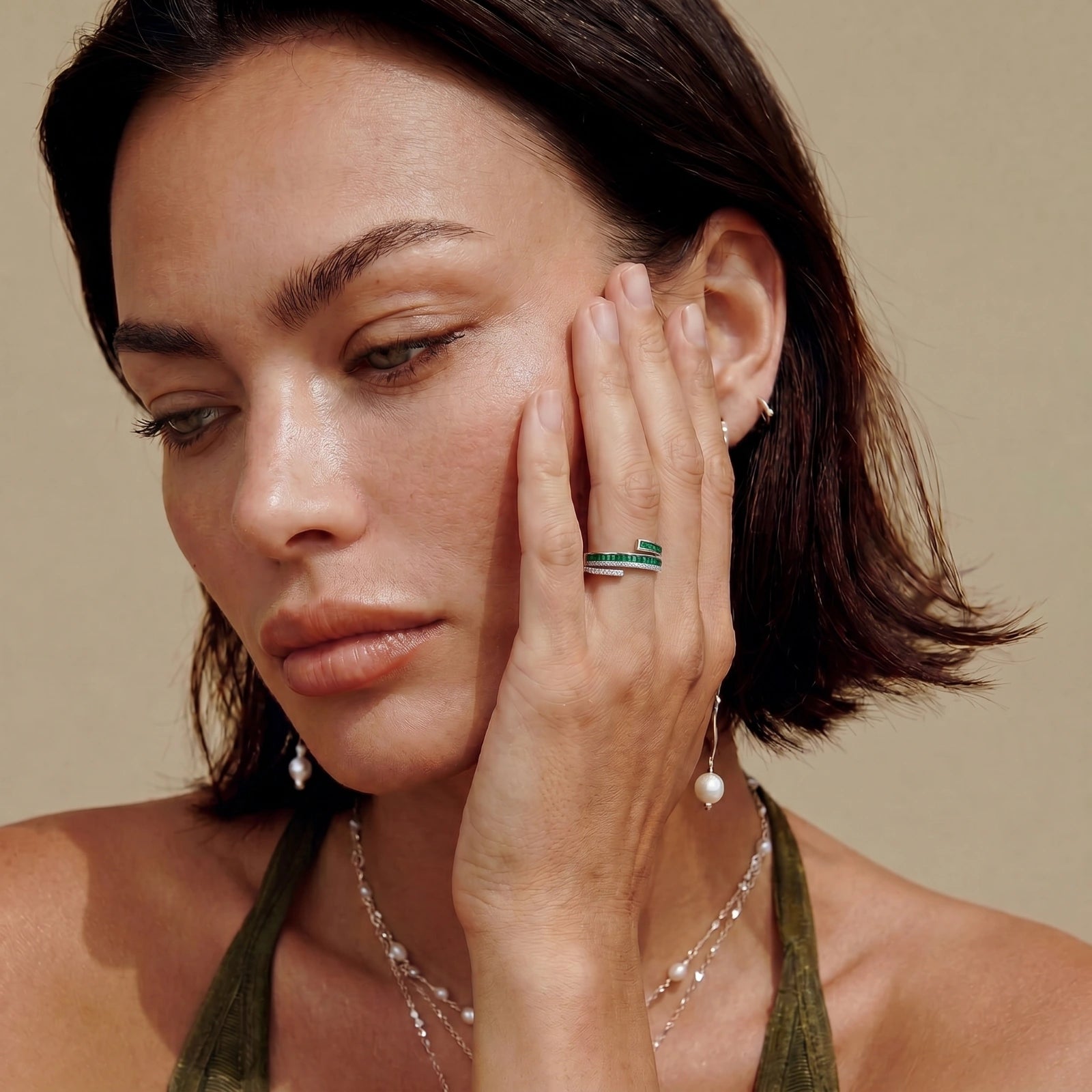 Emerald Layers Ring | Ava Sterling